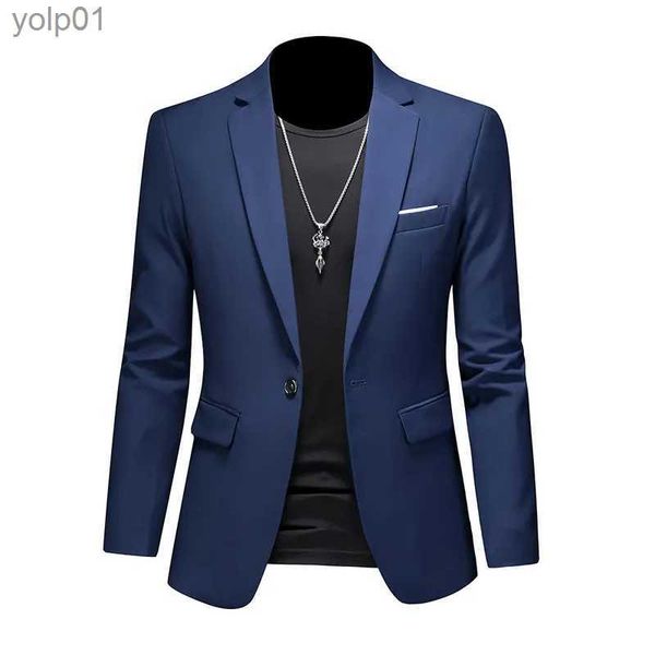 Jaquetas masculinas Homens Negócios Casual Blazer Plus Size M-6XL Cor Sólida Terno Jaqueta Vestido Roupas de Trabalho Casacos Oversize Roupas de Marca TuxedoL231115