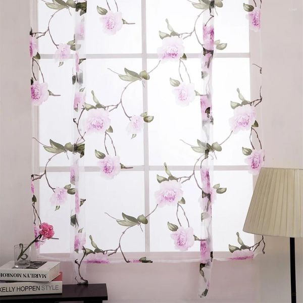 Cortina cortinas florais estilo country decoração sala de estar quarto decoração cortinas