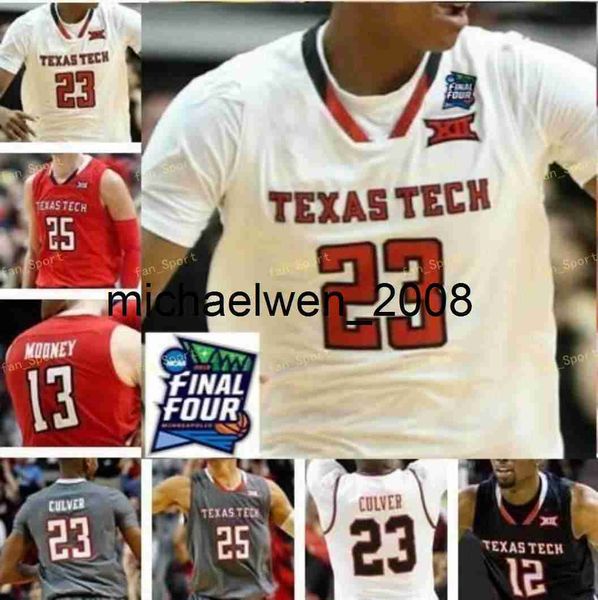 Maglia da basket Mich28 NCAA College TTU Texas Tech 30 Andrew Sorrells 32 Norense Odiase 35 Josh Mballa 2 Zhaire Smith 24 Tony Battie Custom