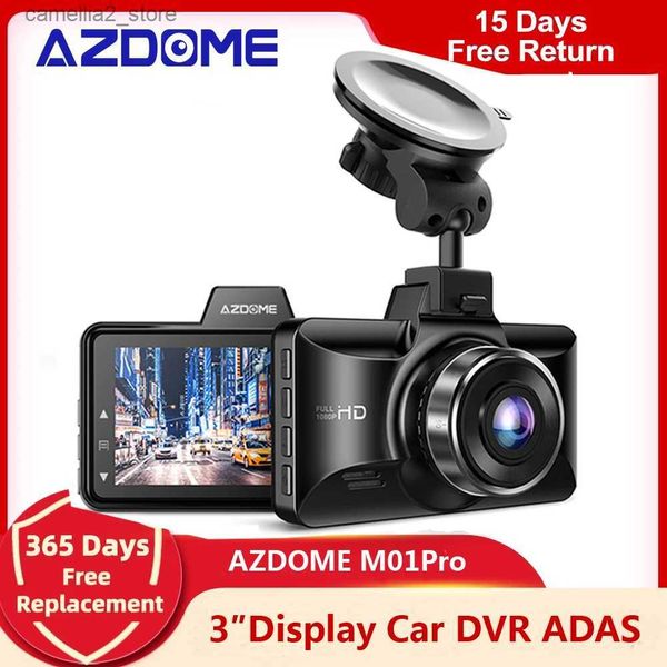 Araba DVRS AZDOME M01 Pro Dash Cam 3 inç 2.5D IPS Ekran Araç DVR Kayıt cihazı Full HD 1080p Araba Video Kaydedici Araç için Dashcam Kamera Q231115