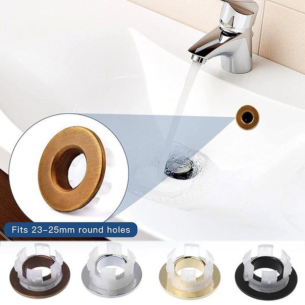 Set di accessori da bagno Troppopieno Anello da sei piedi Rubinetto per lavabo da bagno in ottone Coperchio del lavandino Inserto Tappo foro di ricambio Accessori per 23-25 cm