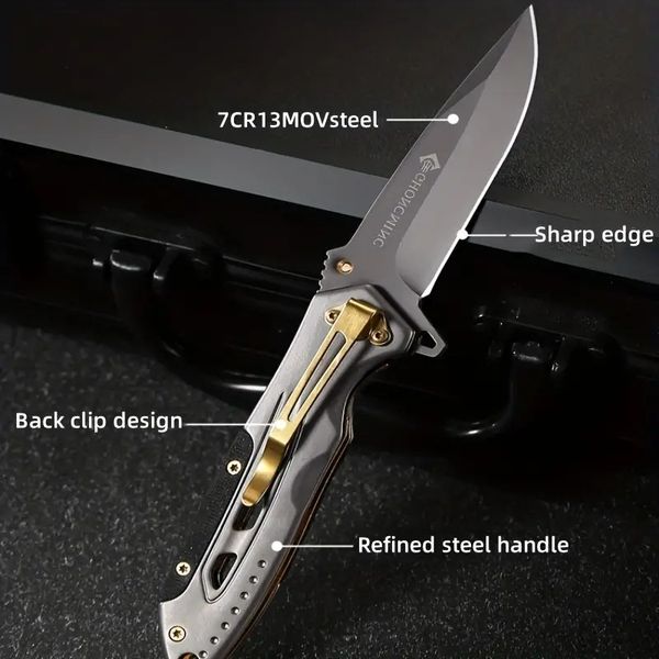 Универсальный нож EDC: многофункциональный мини-карманный складной нож для мужчин и женщин — идеально подходит для кемпинга на открытом воздухе и охоты!