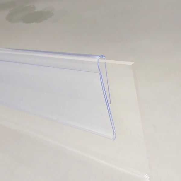 Großhandel Kunststoff-PVC-Regaldatenstreifen S N-Typ auf Mechandise Price Talker Sign Display Label Kartenhalter für Store Glass Rack 100 Stück LL