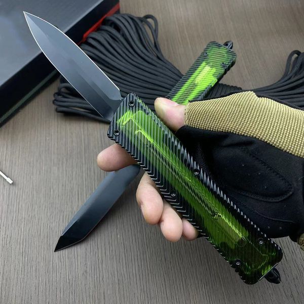 Hochwertiges A11 AUTO Taktisches Messer, Klinge mit D2-Titanbeschichtung, CNC-Aluminium-Ultem-Griff, EDC-Taschenmesser, Geschenkmesser mit Nylonscheide