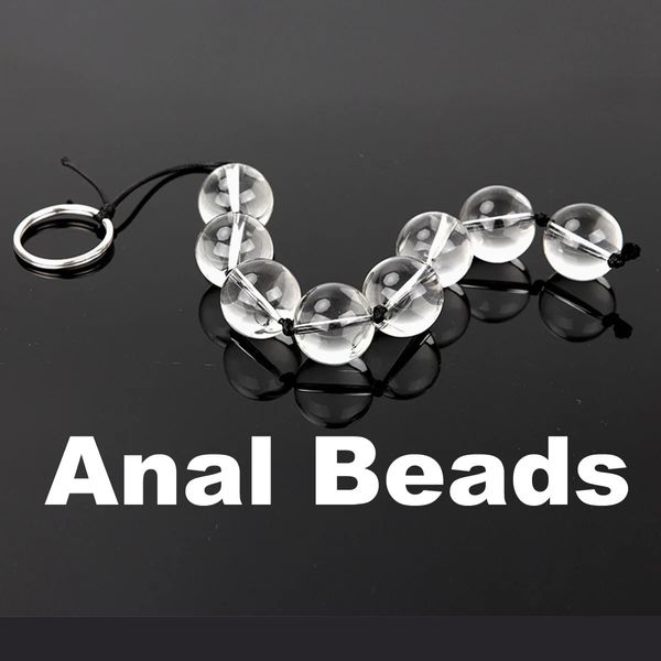 Brinquedos anais 4 SizesSET Contas de vidro Bolas vaginais Plug Butt Sex Chain Bead Game Produtos Viabrator 231114
