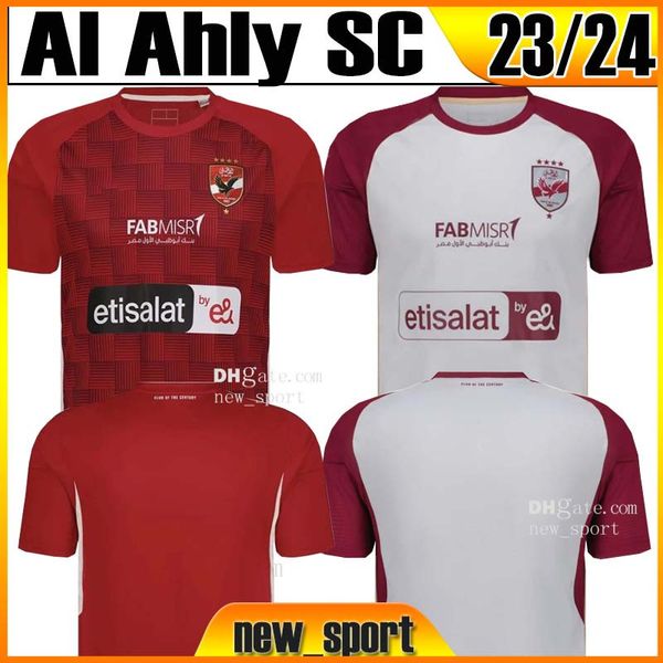 23 24 Al Ahly SC Camisas de futebol EL Ahly Cairo Dieng Fans Versão 2023 2024 Home Maillot Percy Tau M.Abdelmonem Camisas de futebol tamanho adulto