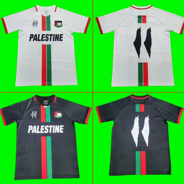 S-4XL Tailândia qualidade novo 2023 2024 Palestina camisa de futebol em casa preto branco 23/24 camisa de futebol