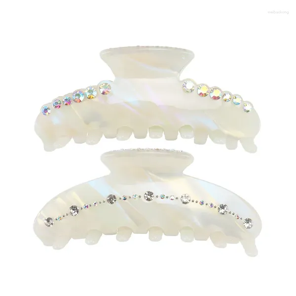 Grampos de cabelo fino acetato de celulose clipe barrette para mulheres meninas faísca strass acessório ornamento jóias - tiara escritório