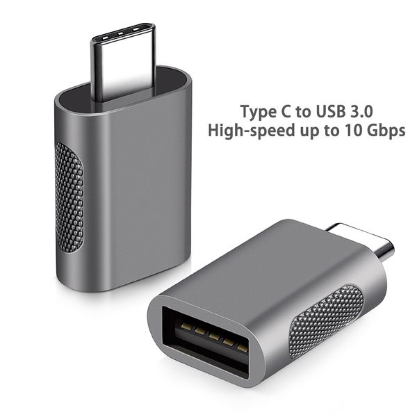 Convertitore cavo adattatore OTG USB tipo C maschio a USB 3.0 femmina in alluminio portatile per smartphone portatile Trasmissione dati universale ad alta velocità 10 Gbps