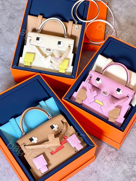 сумка через плечо сумка через плечо дизайнерская сумка 10А женская сумка через плечо Дизайнерская сумка Swift Epsom Натуральная кожа Мини-сумка милая Зеркальное качество горячий неповрежденный Подарок