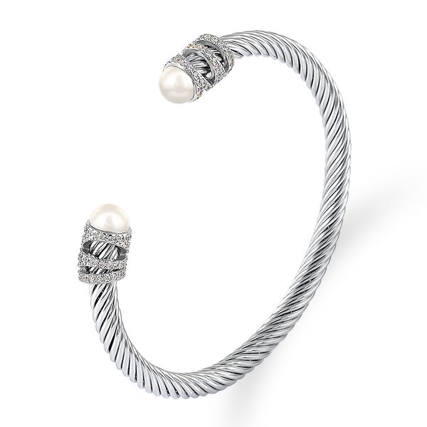 Браслет-браслет для женщин и девочек, серебряный смешанный кабель, проволочная манжета, витой массивный полированный браслет для девочек, винтажный браслет из нержавеющей стали