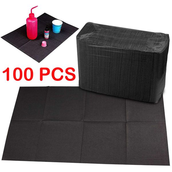 Neue 100 stücke Einweg Tattoo Sauber Pad Matte Wasserdichte Papier Tischdecken Doppel Schicht Blätter Tattoo Zubehör 45*33 cm Serviette Abdeckungen