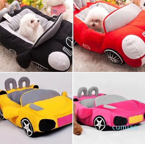 Raffreddare Pet Dog Bed Forma di auto di moda Cat Nest Cucciolo morbido Casa Cuscino caldo per Teddy Chihuahua Canili Gattino divano imbottito