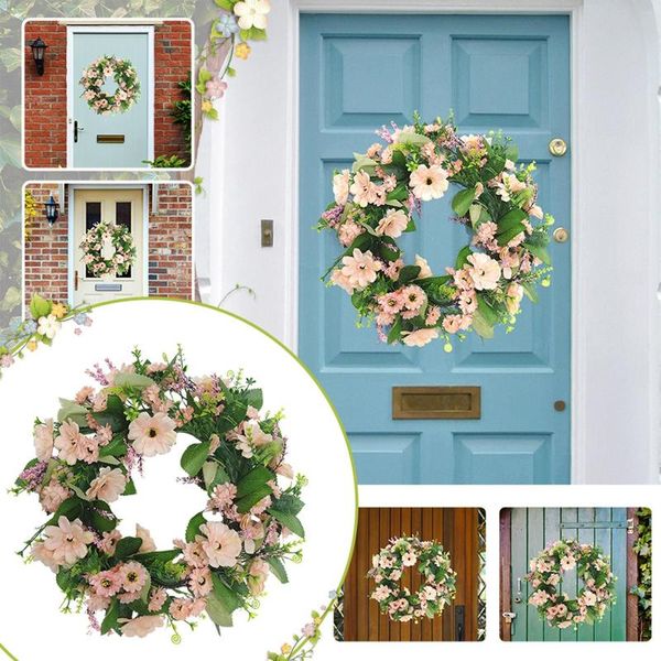 Fiori decorativi Casa Ghirlanda Decorazione Parete Finestra Fronte Corona Porta Festa Matrimonio 3 Ghirlande Set Avvento Metallo