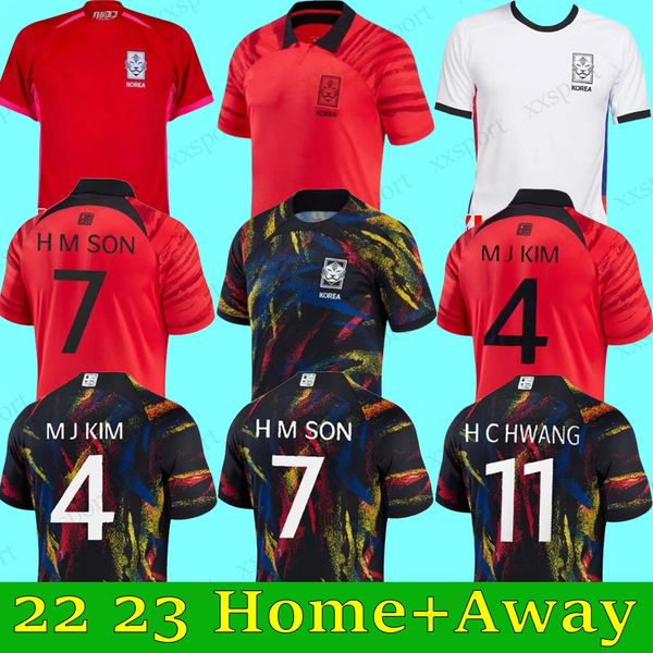 2023 SON Coreia do Sul camisa de futebol 22/23/24 Home Red KIM SUNG HWANG LEE JEONG LEE KWON Camisa da equipe nacional Uniforme de futebol masculino camisas de fãs