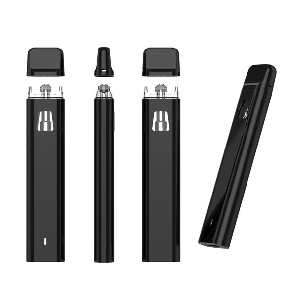 OEM LOGO Descartável e cigarro vape caneta 2ml pod Cerâmica bobinas 350mAh Bateria Grosso Óleo Vazio Atomizador Vaporizador