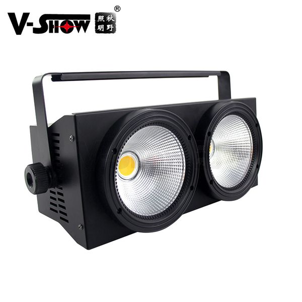 V-show 2x100w 2 olhos led blinder luz cob branco fresco e quente led de alta potência iluminação de palco profissional para dj discoteca festa