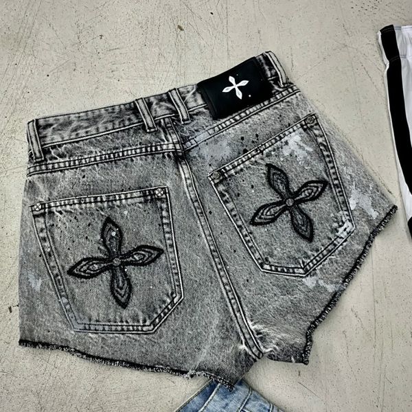 Y2K Denim Shorts Hohe Taille Quer Kurze frauen Kleidung Sommer Koreanische Jean Gerade Sexy Breite Bein Hosen Weibliche 230414