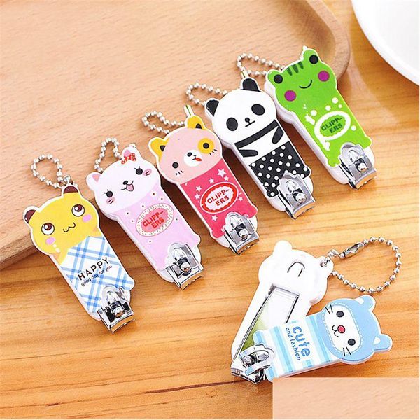 Chaveiros Dos Desenhos Animados Animal Chaveiros Cute Nail Clippers Chaveiro Anéis Crianças Mulheres Homens Aço Inoxidável Manicure Tesoura Chaveiros Ho Dhqmj