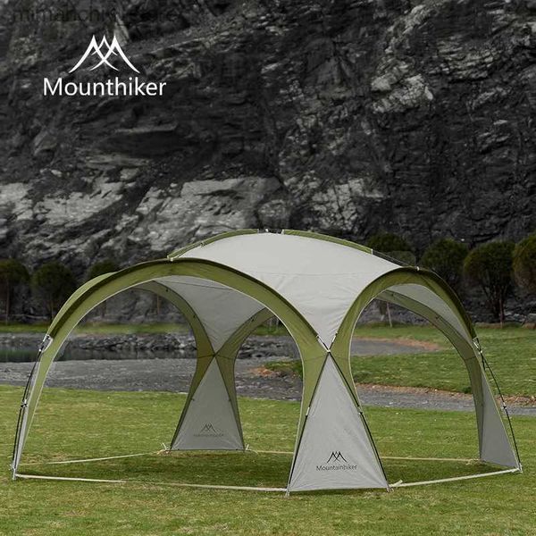 Zelte und Unterstände Mounthiker Outdoor 15D Oxford Camping Kuppelzelte 8–10 Personen Kreisförmiges großes Vordach für kühles Vordach Regensicherer, sonnensicherer Sonnenschirm Q231115