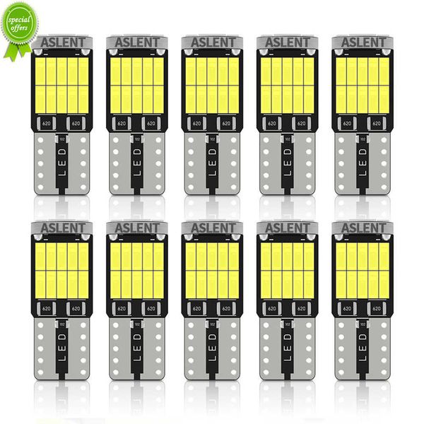 Yeni 10x W5W T10 LED ampul Canbus 4014 SMD 6000K 168 194 LED 5W5 araba iç kubbe okuma plakası ışık sinyal lambası Beyaz 12V