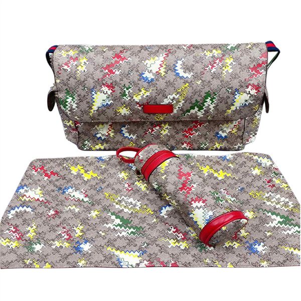 Borsa per pannolini per bambini Cintura anteriore Marsupi Moda Zaini di sicurezza multifunzione Cinghie per bambini Cinghie per mamma Borsa per mummia maternità Pannolini per bambini in pelle B022