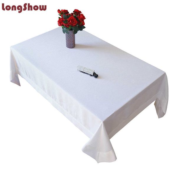 Tavolo stoffa decorativa decorativa patchwork sbiancante bianca grande 3-5 metri vintage tovagliette di nozze cover jacquard moderno per tavolino w0414