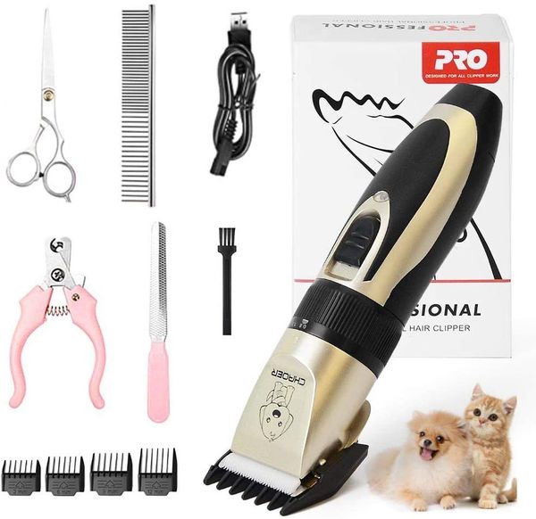 Cachorro de cães Profissional Pet Electric Hair Primeiro Clippers Rechargable Cutter Machine Scissor CLIPPER FERRAMENTAS 230414