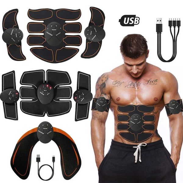 Cinto de emagrecimento sem fio EMS estimulador muscular em pó de carbono ABS abdominal braço perna quadril treinador perda de peso fitness moldar máquina de massagem de emagrecimento elétrica 231115