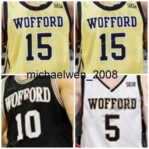 Mich28 NCAA College Wofford Terriers Basketballtrikot 5 Storm Murphy 10 Nathan Hoover 11 Ryan Larson 12 Alex Michael individuell genäht