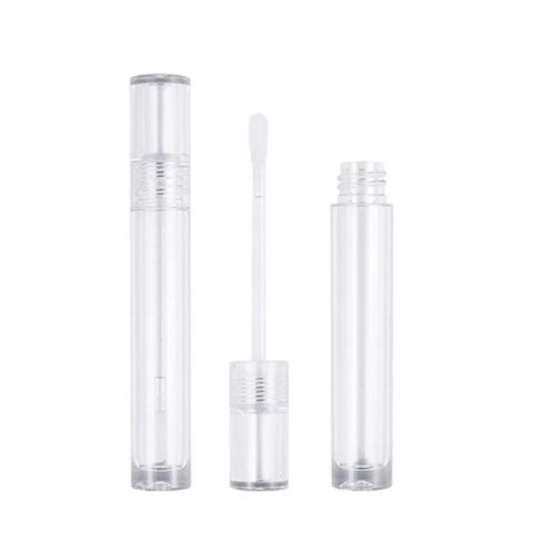 Atacado 5ml vazio lip gloss tubos garrafa clara mini recarregável lábios bálsamo recipiente com escova de plástico garrafas de embalagens cosméticas zz