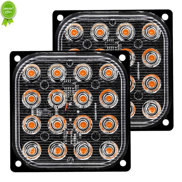 NEU 2X LED -Strobe Warnwarnung Licht Blitzgitter Blitzwagen Lampe Bernstein Ampel 12 V 24 V Runde Auto Leuchte Quadrat Side Maker Leuchten