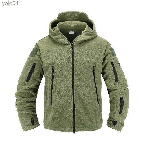 Herrenjacken Taktische Fleecejacke Militäruniform Softshell Lässige Kapuzenjacke Männer Thermal Army ClothingL231115