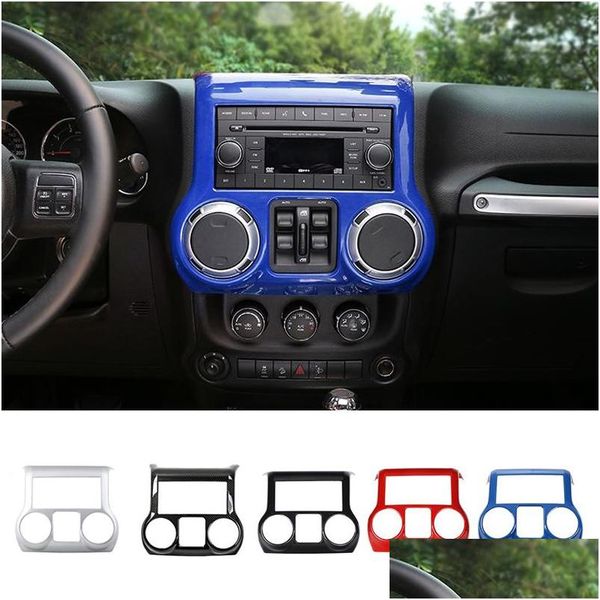 Andere Innenaccessoires Abs Car Central Dashboard Er Trim For Jeep Wrangler Jk 2011- Factory Outlet Interior Accessories Drop Deliv Dhorz