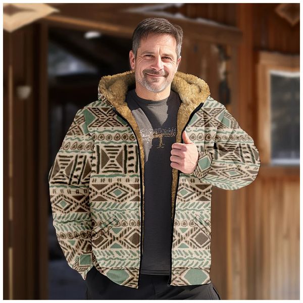 Felpe con cappuccio da uomo Felpe con cerniera Cappotto a maniche lunghe Giacca azteca retrò casual invernale per uomo Abbigliamento donna Felpa Capispalla 231114