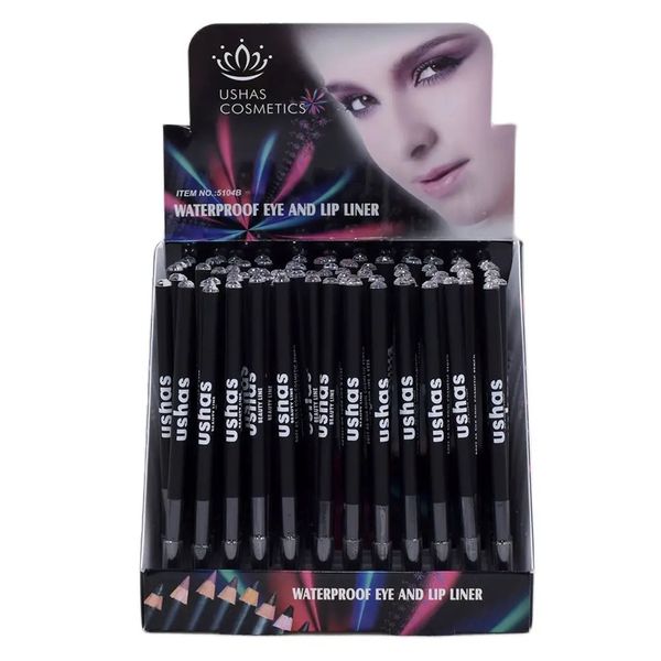 Lidschatten-/Liner-Kombination, 96 Teile/los, professioneller Eyeliner-Stift aus schwarzem Holz, wasserdicht, langlebig, natürlicher Eyeliner-Stift 231109