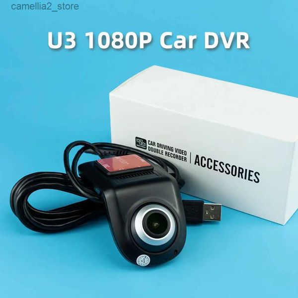 Auto-DVRs U3 Auto-Videorecorder HD 1080P Mini-Auto-DVR-Kamera ADAS Auto-Digitalrekorder Dashcam für Android GPS-Radio G-Sensor Dashcam Q231115