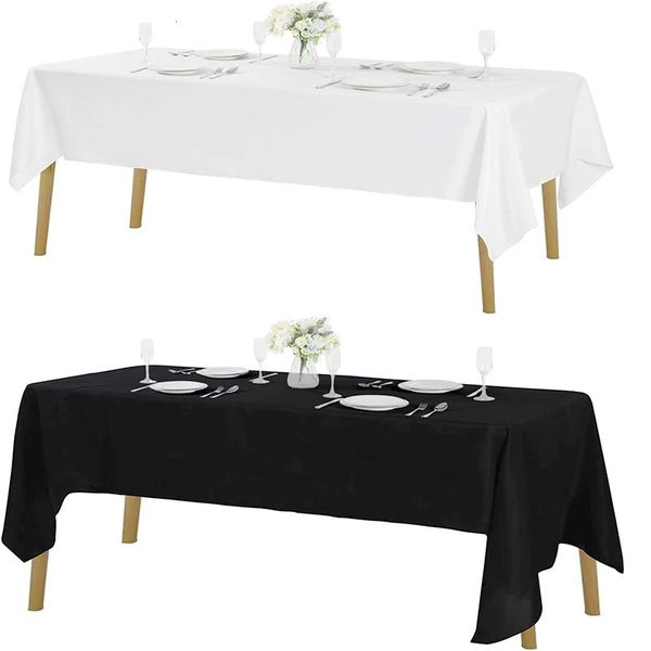 Toalha de mesa 1 peça toalha de mesa de cetim estilo moderno branco decoração de mesa de jantar para festa de casamento de Natal capa de mesa 22 pano de cor sólida casa deco 231115