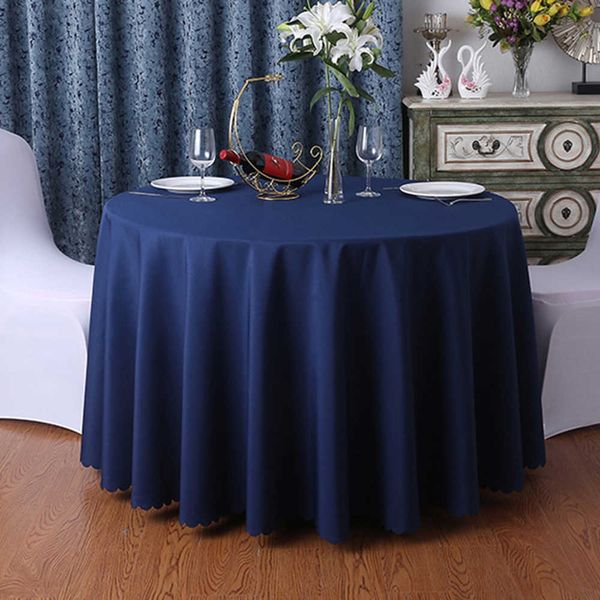 Brand: Elegant
Type: Round Tablecloth
Specs: Circular, Polyester, Navy Blue 
Keywords: Hotel Banquet Birthday Party Table Decor 
Key Points: Durable, Stain-Resistant, Wrinkle-Free
Main Features: High-Quality Material, Easy to Clean, Elegant Design
Scope o