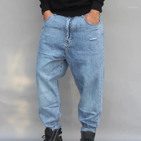 Herren Jeans Hip Hop Baggy Herren Denim Lose Hosen Rap Fashion Plus Size Herren