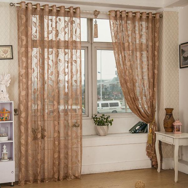 Tenda per soggiorno Decorazione domestica Retro Lusso Pastorale Camera da letto romantica Balcone IG Schermatura per finestre semi-ombreggiata Cortinas