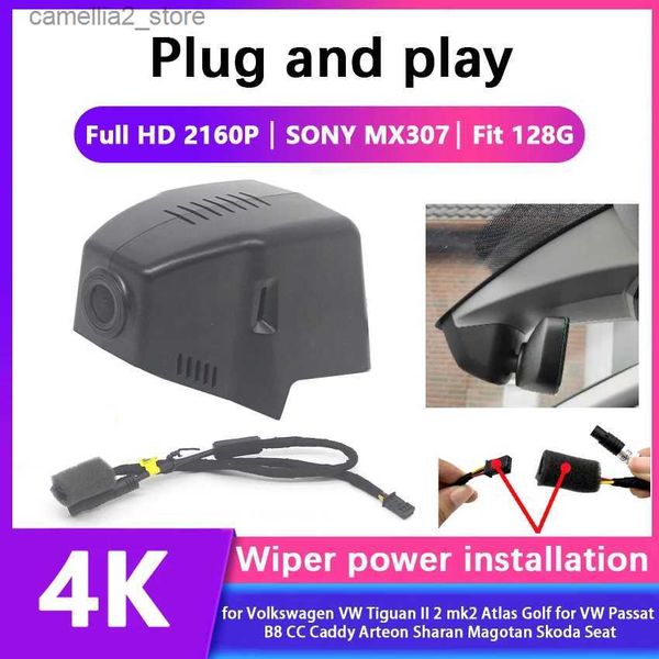 DVR per auto DVR per auto 4K Dash Cam per Tiguan II 2 mk2 Atlas Golf per VW Passat B8 CC Caddy Arteon Sharan Magotan Skoda Seat Dashcam Q231115