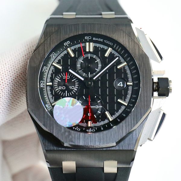 Relógios assistir quartz masculino de moda Moda Wristwatch 44mm Soldeira de borracha macia Sapphire impermeável Orologio di Lusso es