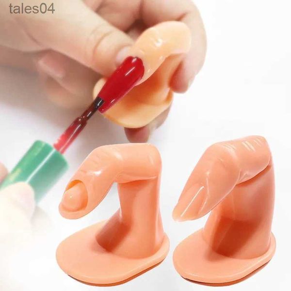 Unhas Falsas 1 Pcs Plástico Falso Dedo Nail Art Prática Modelo Ajustável Falso Mão UV Gel DIY Manicure Nagel Treinamento e Ferramentas de Exibição YQ231115