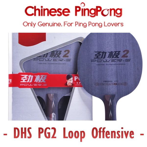 Gomme da ping pong Original POWER G PG 2 lama 5 strati Wood Loop Offensive PG2 racchetta Spin Speed Ping Pong Bat Paddle 231114