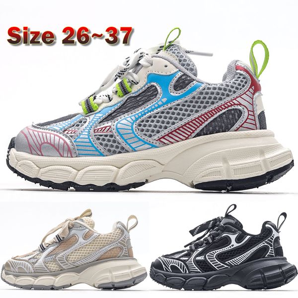 Paris 3xl Runner 10s Kids Sneakers Classics Triple S Designer Multicolor Beige Black Silver Boys Girls Sapatos Esportivos Infantil Tamanho 26-37