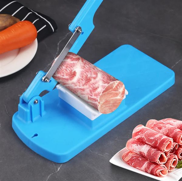 Ferramentas de carne de aves multifuncional mesa slicer manual do agregado familiar cortador de carne congelada lâmpada máquina de corte carne erva carneiro rolos cortador cortador de carne 231115