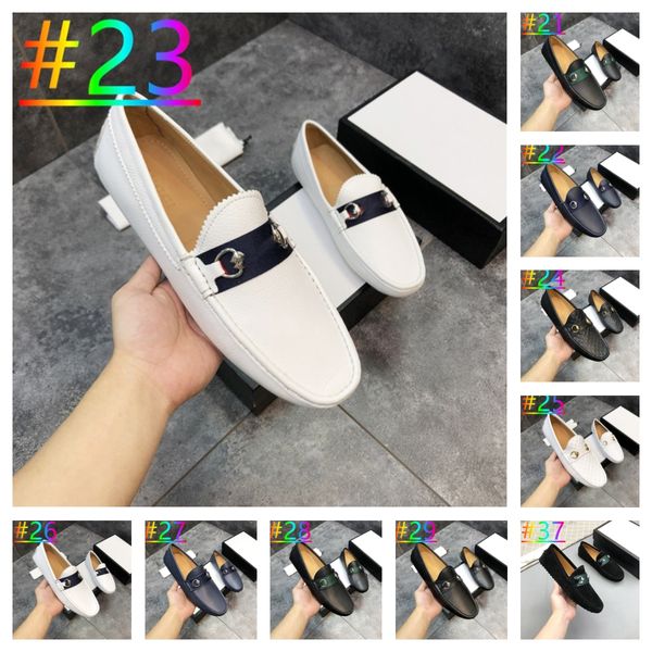 39 Modello 2023 Mocassini da uomo Scarpe di design di lusso Vera pelle Marrone nero Scarpe eleganti da uomo firmate casual Slip On Scarpe da sposa con scatola 38-46