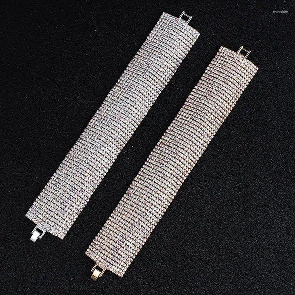 Armreif, mehrfach verstellbar, strahlendes Strass-Armband für Tanzshow JB100