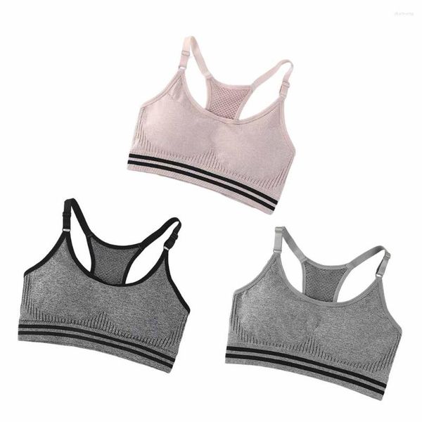 Yoga Outfit Canotta Resistenza morbida Confortevole Raccoglitore per il petto Design con scollo a U Raccoglitori per il seno Donna Esercizio sportivo Rosa